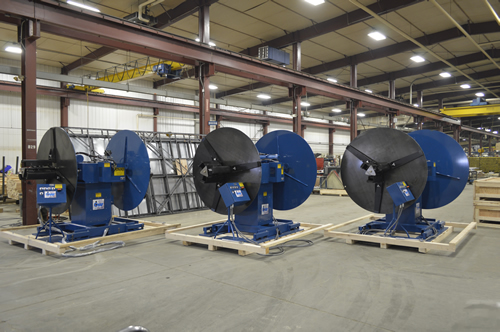 Double end coil reels for High Speed material payout.